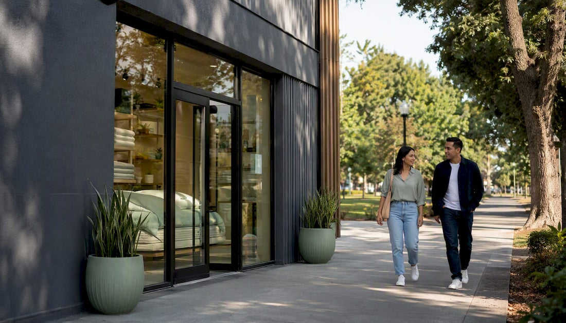 Dream Bedding Inc storefront on sunny day