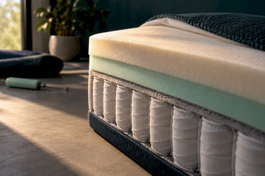 Partial hybrid mattress layers with pocketed coils