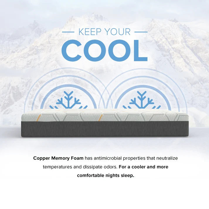 12" Memory Foam Copper-Gel Mattress Medium