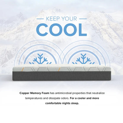 12" Memory Foam Copper-Gel Mattress Medium