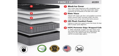15" Luxury Firm Mattress